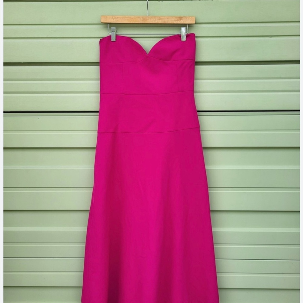 Zara Pink Strapless Midi NWOT